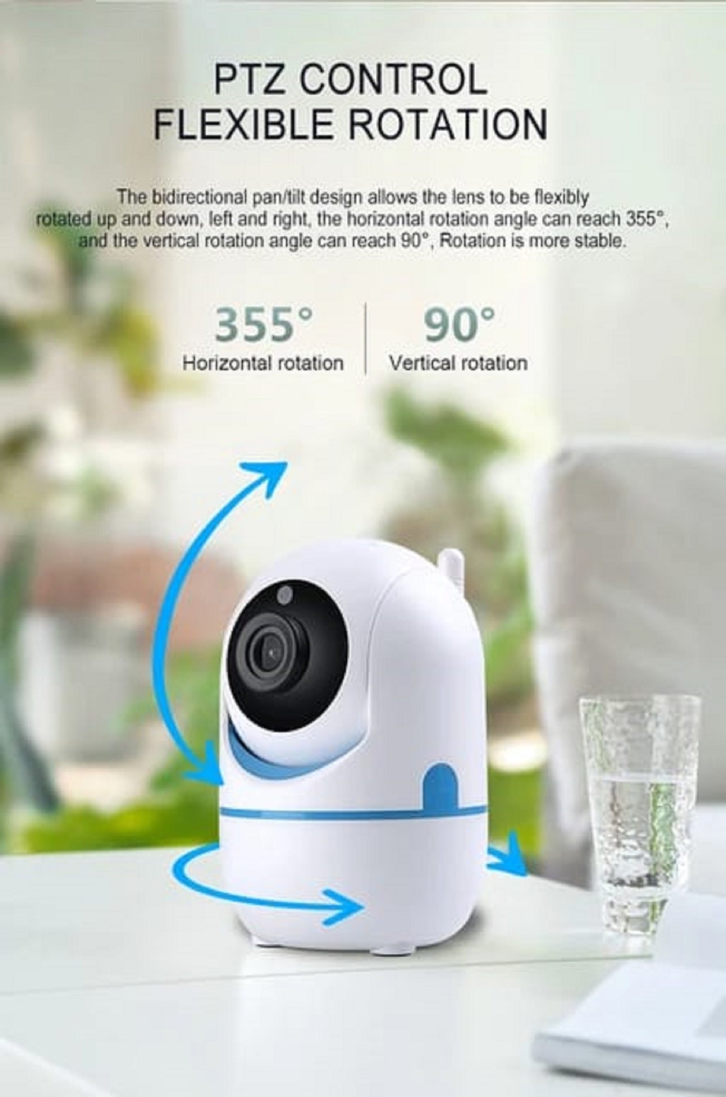 Camara Seguridad Wifi Full Hd Robótica 3d  Con Alarma Detección Movimiento, Audio De Doble Via