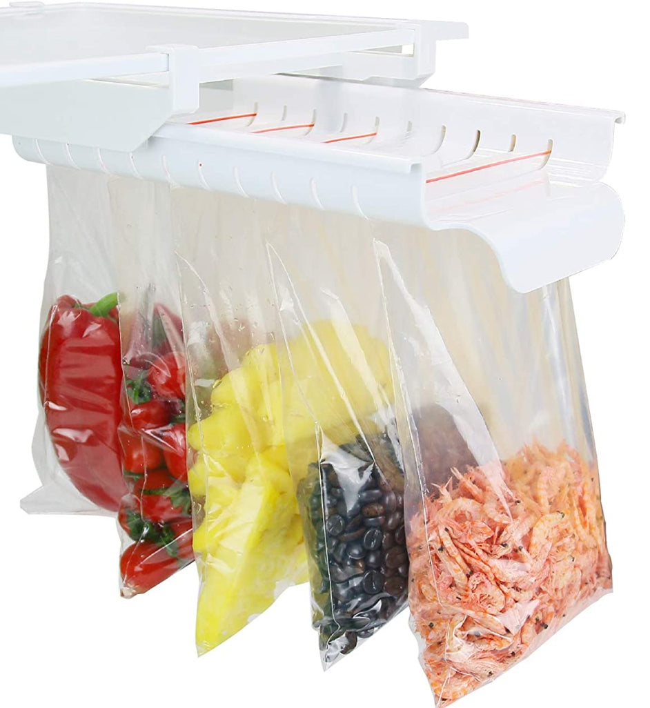 Estante Organizador De Bolsas Para Refrigerador Con10 Bolsas