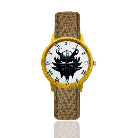 Reloj Vikingo Tono Madera + Estuche + Correa Repuesto + Bateria